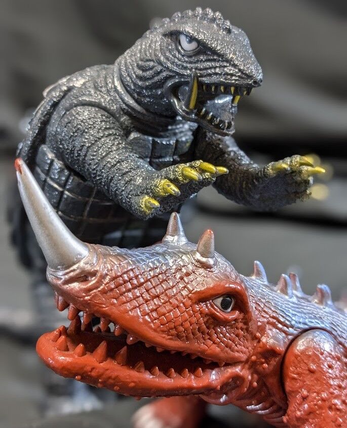 昭和ガメラ＆バルゴン（バンダイ）ソフビフィギュア2体セット : 恐竜