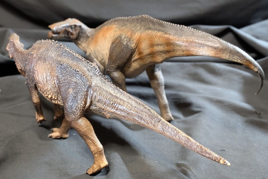 ハドロサウルス類（PNSO）ソフビフィギュア2体セット : 恐竜怪獣