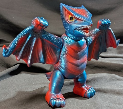 ギャオス（マルサン）電撃怪獣大作戦ソフビフィギュア : 恐竜怪獣大