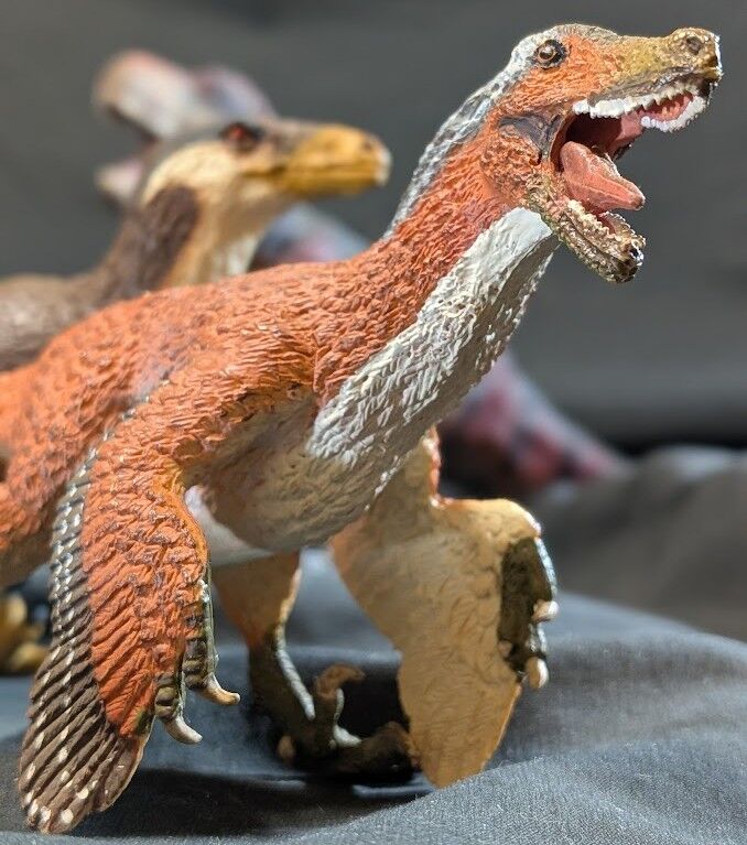 羽毛ティラノサウルス＆ヴェロキラプトル他 （SAFARI）PVC