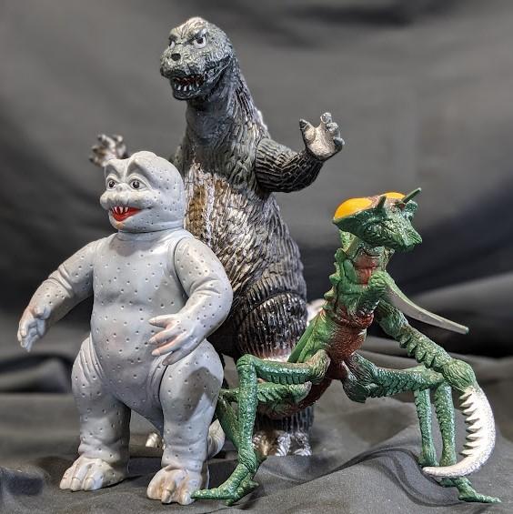 マルサン 電撃怪獣大作戦 モスラ幼虫 モスラ成虫幼虫マルサンの電撃怪獣大作戦ソフビフィギュア3体セット