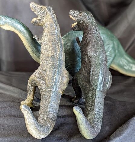 ブロントサウルス&ティラノサウルス×2(ツクダホビー)昭和 ブロントサウルス&ティラノサウルス×2(ツクダホビー)昭和