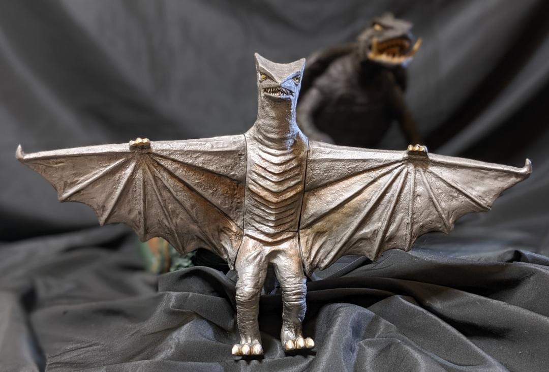 昭和ガメラ＆ギロン＆宇宙ギャオス（ロケット）ソフビフィギュア3体