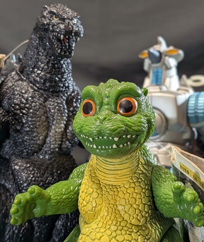 平成ゴジラ＆リトル＆スペースゴジラ＆モゲラ（バンダイ）タグ付ソフビ４体セット ゴジラ＆リトル＆モゲラ「ゴジラvsスペースゴジラ」（バンダイ）タグ付