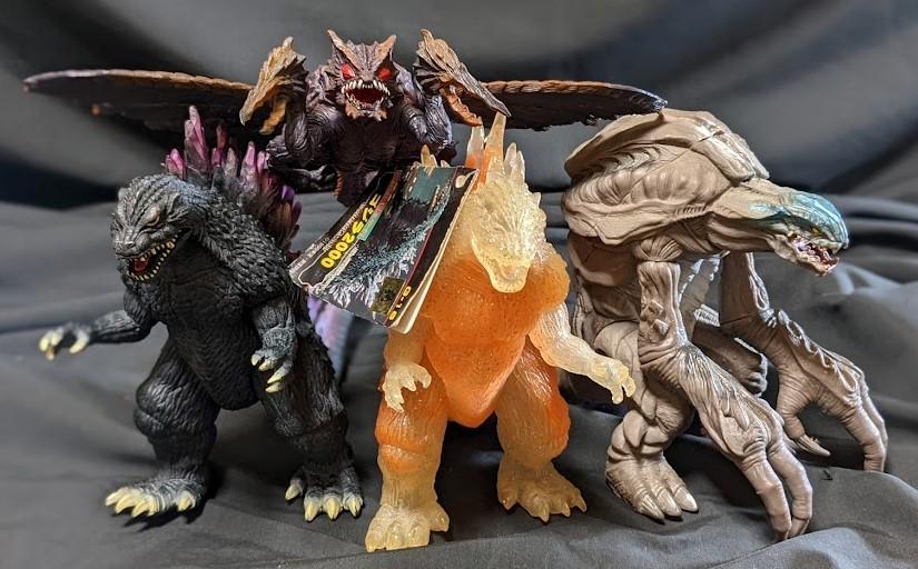 ミレニアム・ゴジラ＆オルガ＆メガギラス（バンダイ）ソフビ4体セット 