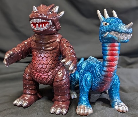 ゼロン＆ミドロン（マスダヤ）「スペクトルマン」登場怪獣ソフビ