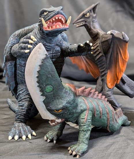 昭和ガメラ＆ギロン＆ギャオス（エクスプラス）ソフビフィギュア3体