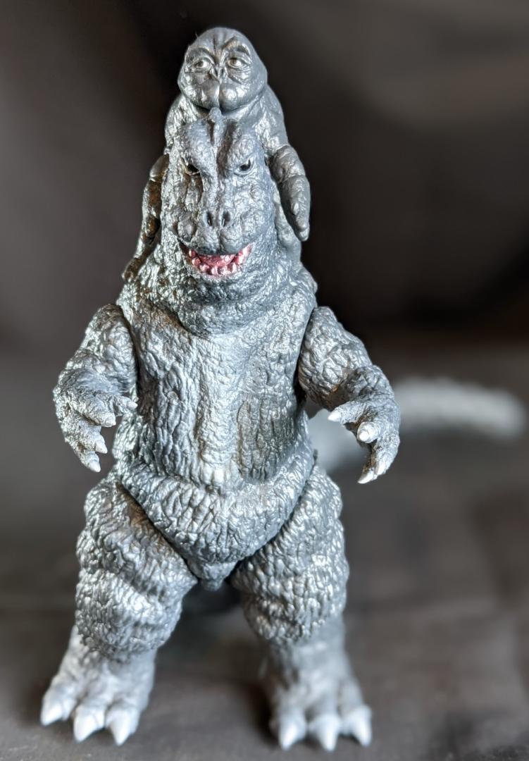 ゴジラの息子（Y・MSF）ソフビフィギュア ミニラ付き : 恐竜怪獣大