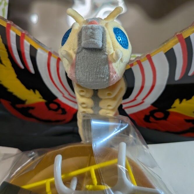 モスラ成虫 箱入・幼虫 タグ付「ゴジラvsモスラ」（バンダイ）2体