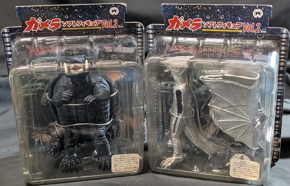 昭和ガメラ＆宇宙ギャオス（セガ・エクスプラス）ソフビフィギュア2体