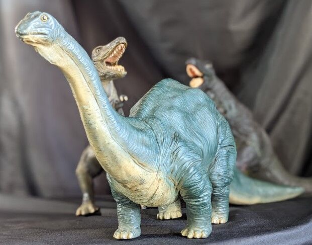 ブロントサウルス&ティラノサウルス×2(ツクダホビー)昭和 ブロントサウルス&ティラノサウルス×2(ツクダホビー)昭和