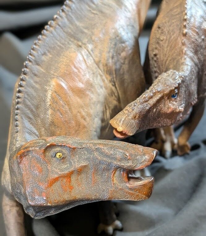 ハドロサウルス類（PNSO）ソフビフィギュア2体セット : 恐竜怪獣