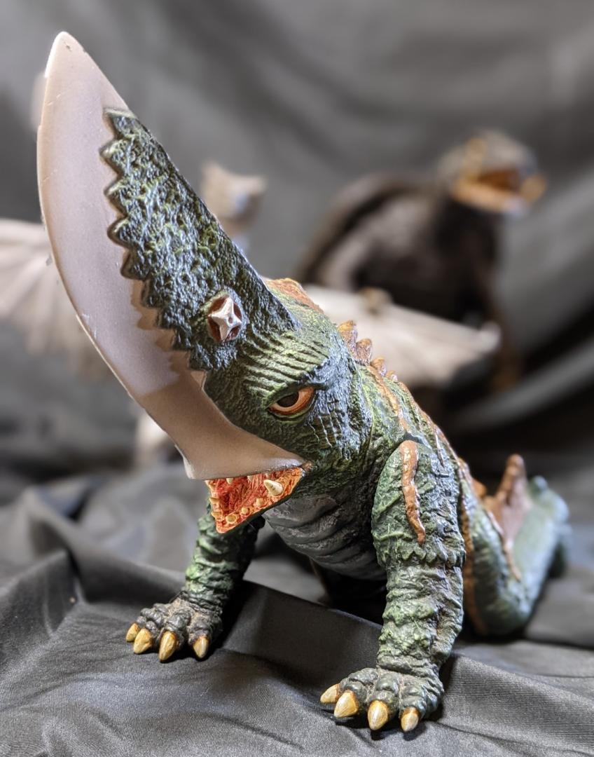 昭和ガメラ＆ギロン＆宇宙ギャオス（ロケット）ソフビフィギュア3体