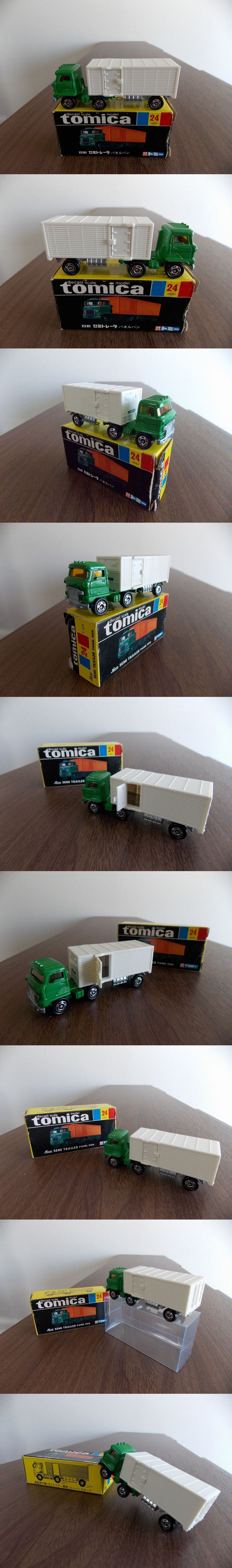 ＊474　24 トミカ黒箱ジャパン物　日野セミトレーラー　パネルバン　未使用に近い！　サイドドアー開閉可能　透明ケース付