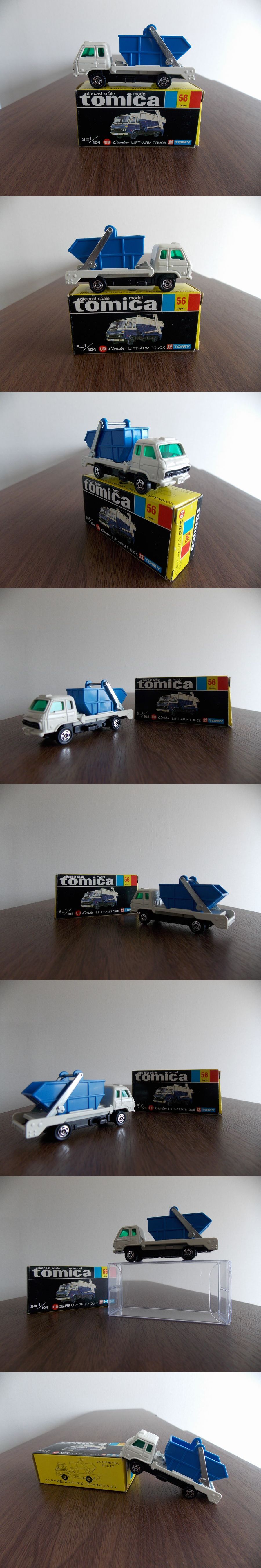 ＊360 　 トミカ　黒箱ジャパン物　　UDコンドル　リフトアームトラック　　未使用に近い　コンテナ可動　　透明ケース付き