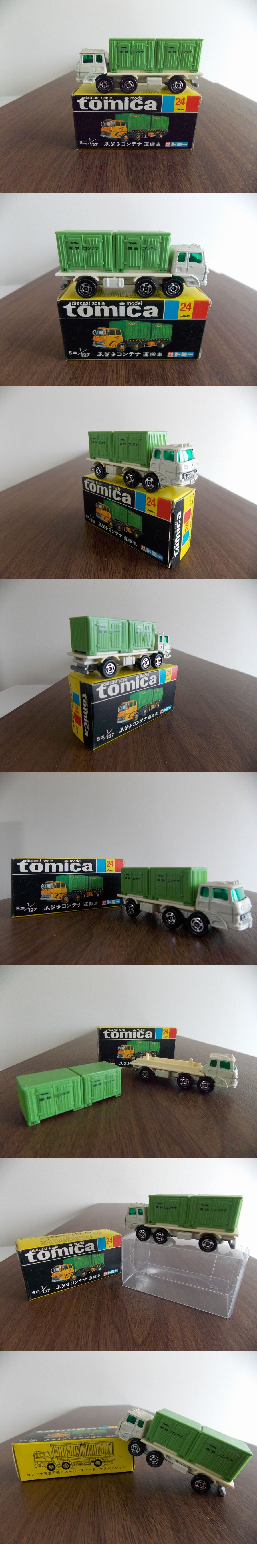 ＊507 トミカ　黒箱ジャパン物　　24　T-29　　ふそうコンテナ運搬車　未使用に近い！　サスペンション　コンテナ脱着可能