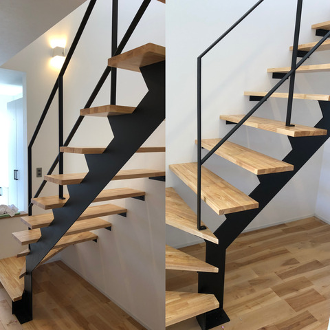 ひな壇階段と手すり 熱は鉄いうちに打てっ