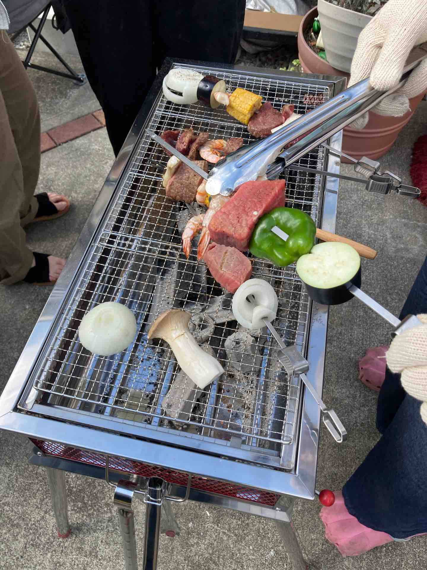 家族で初お庭バーベキュー 今週のみや