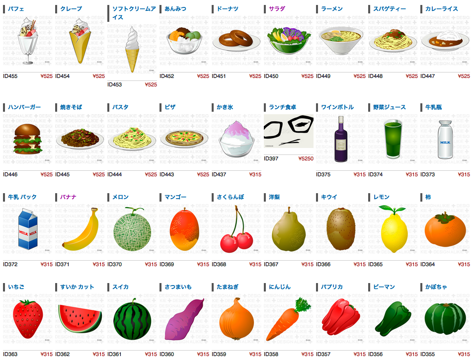 食べ物関連のイラスト素材 Daksonのブログ