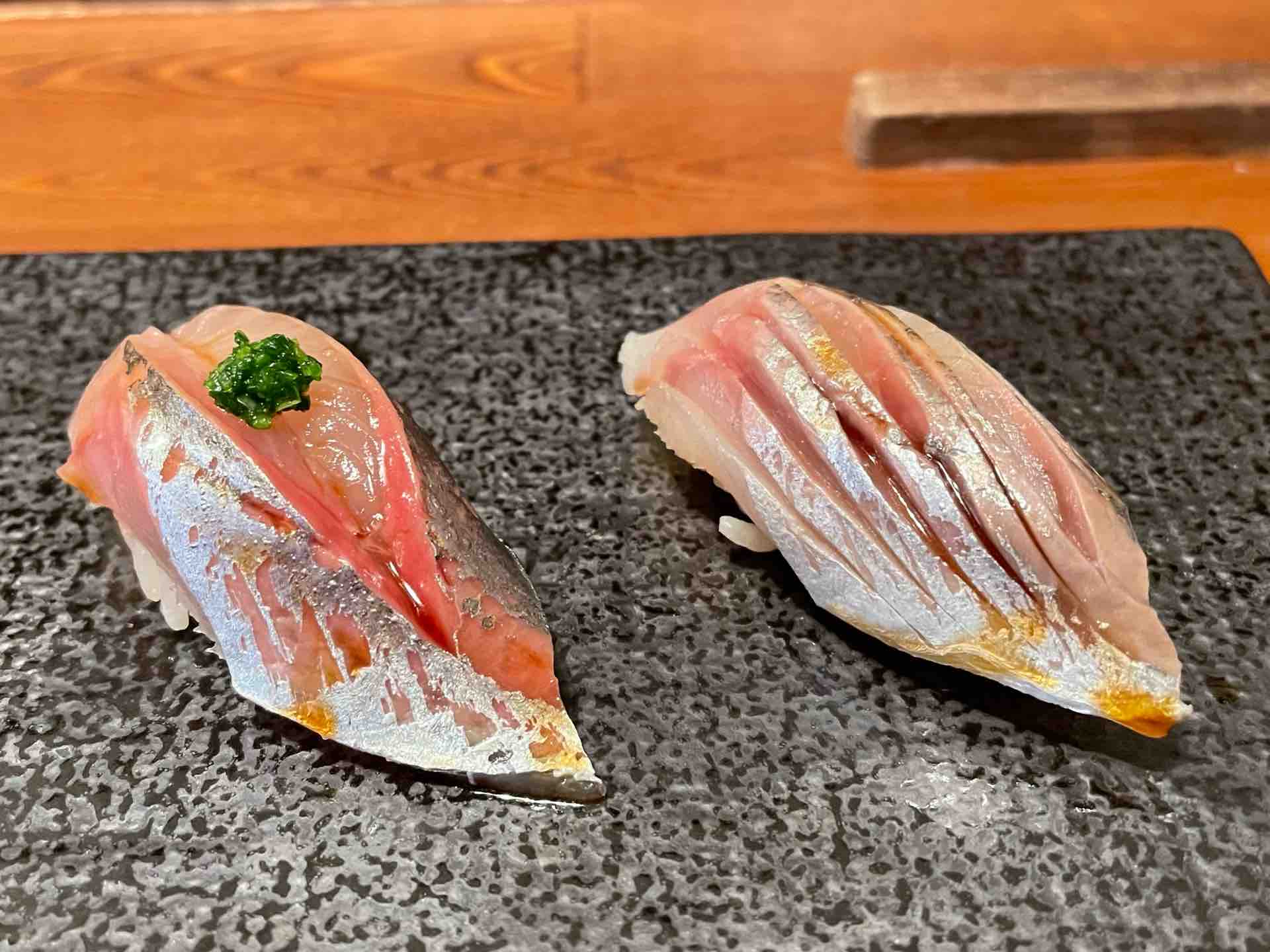 酒肴 新屋敷 にて松浦アジの極み祭 鮨あやべ 鯵握り 㐂九家 かけそばとコラボ Dales Mivisのラーメン 一人飲みなど