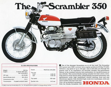 The Scrambler¤È¸Æ¤Ð¤ì¤¿Honda CL-350¤Î¥«¥¿¥í¥°