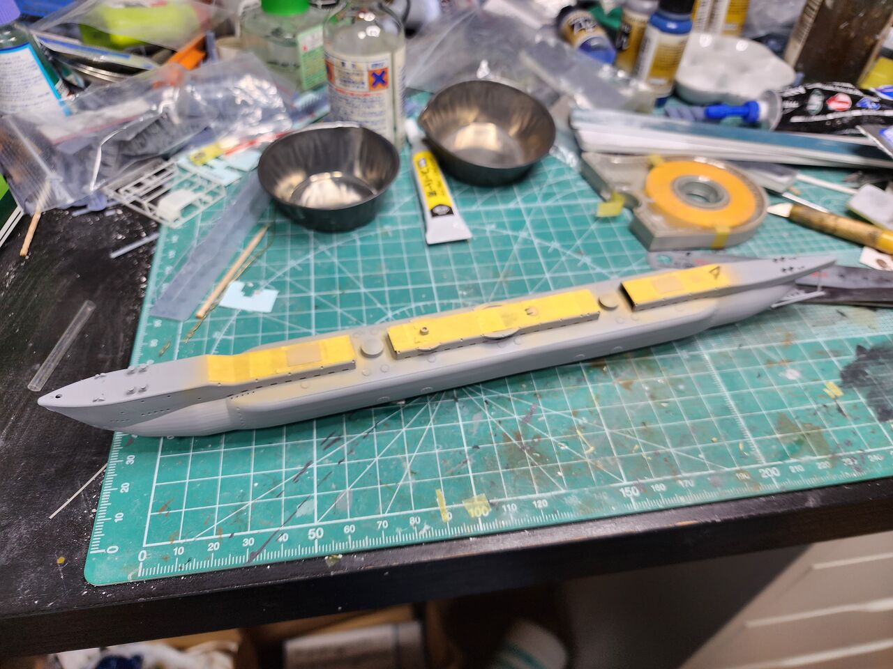 1/144 三式潜航輸送艇まるゆ（ゆ1型）、サンプル組立中 : DAMEYA＠1/144