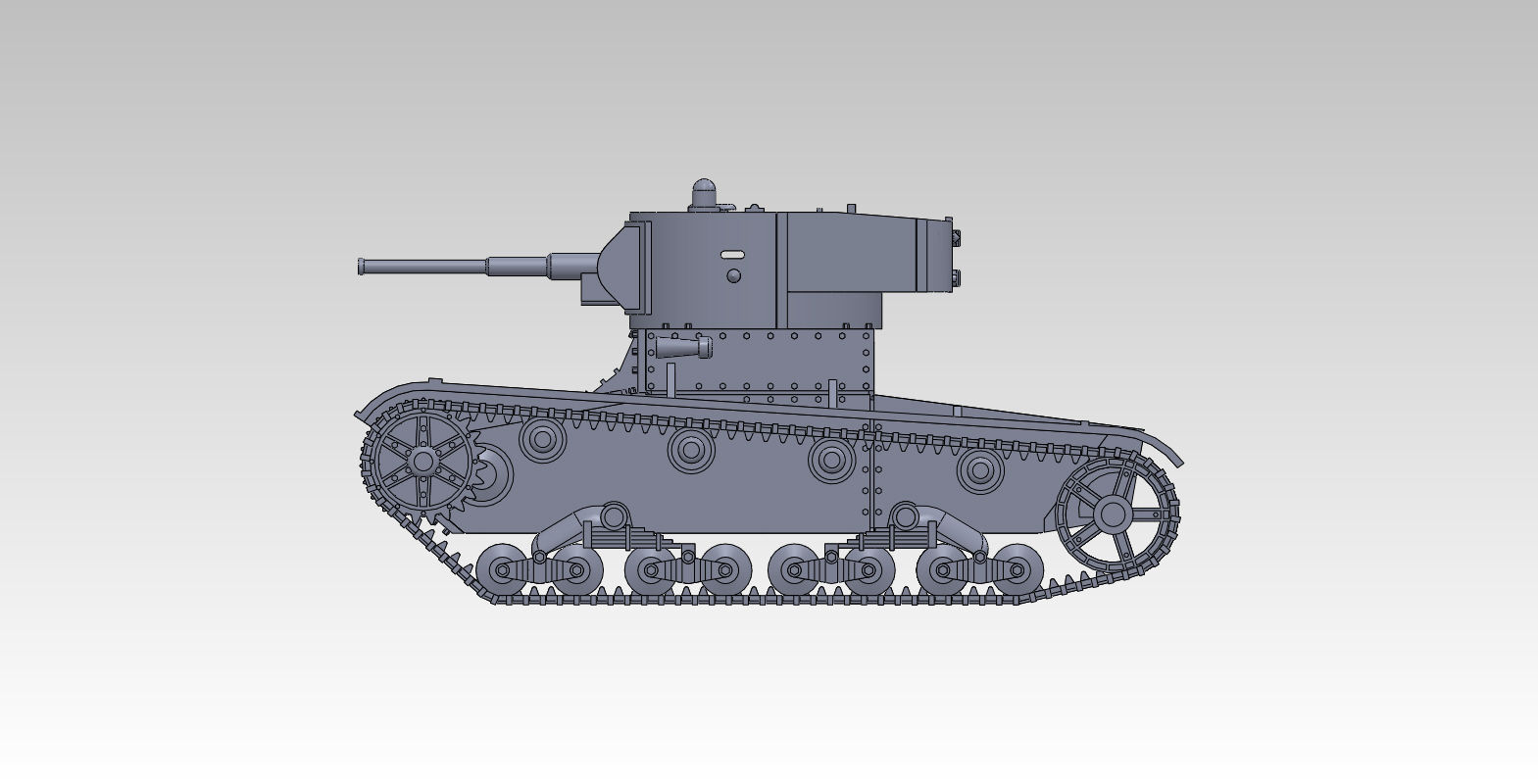 DAMEYA＠1/144:1/144 ソ連軍T-26軽戦車原型製作記（その1）