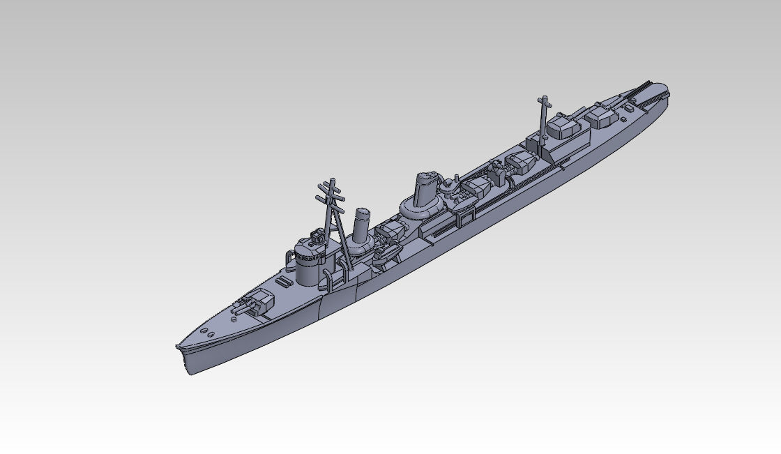 1/2000 特型駆逐艦（III型）原型製作記 : DAMEYA＠1/144