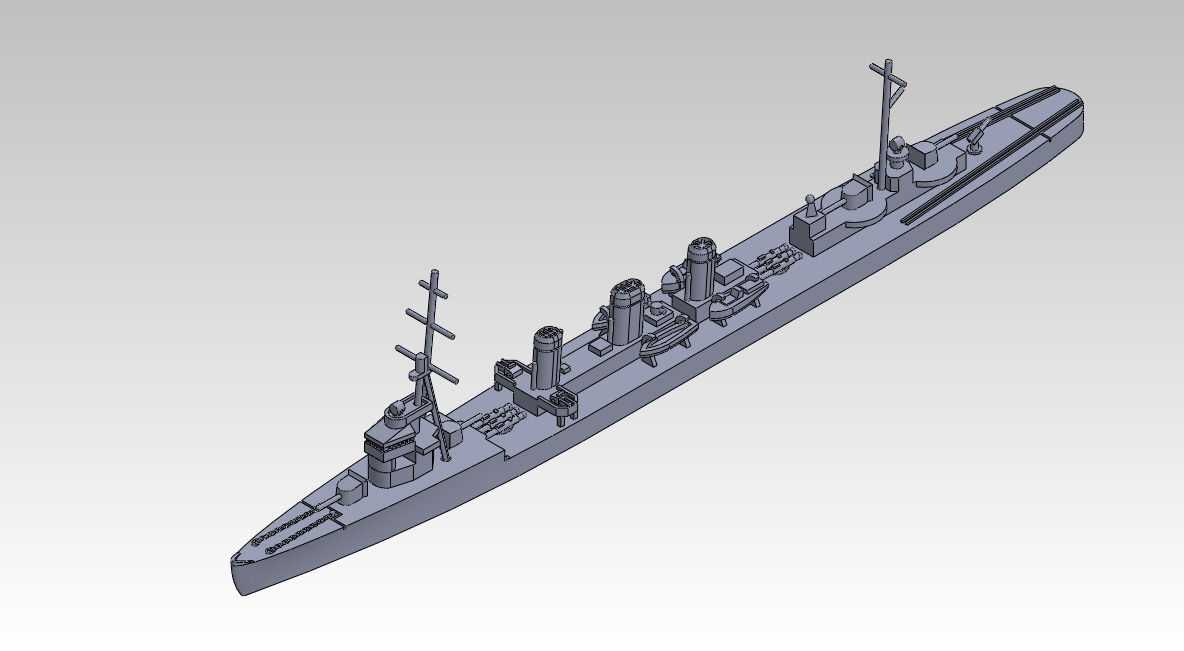 1/2000 天龍型軽巡洋艦 原型製作記（その5） : DAMEYA＠1/144