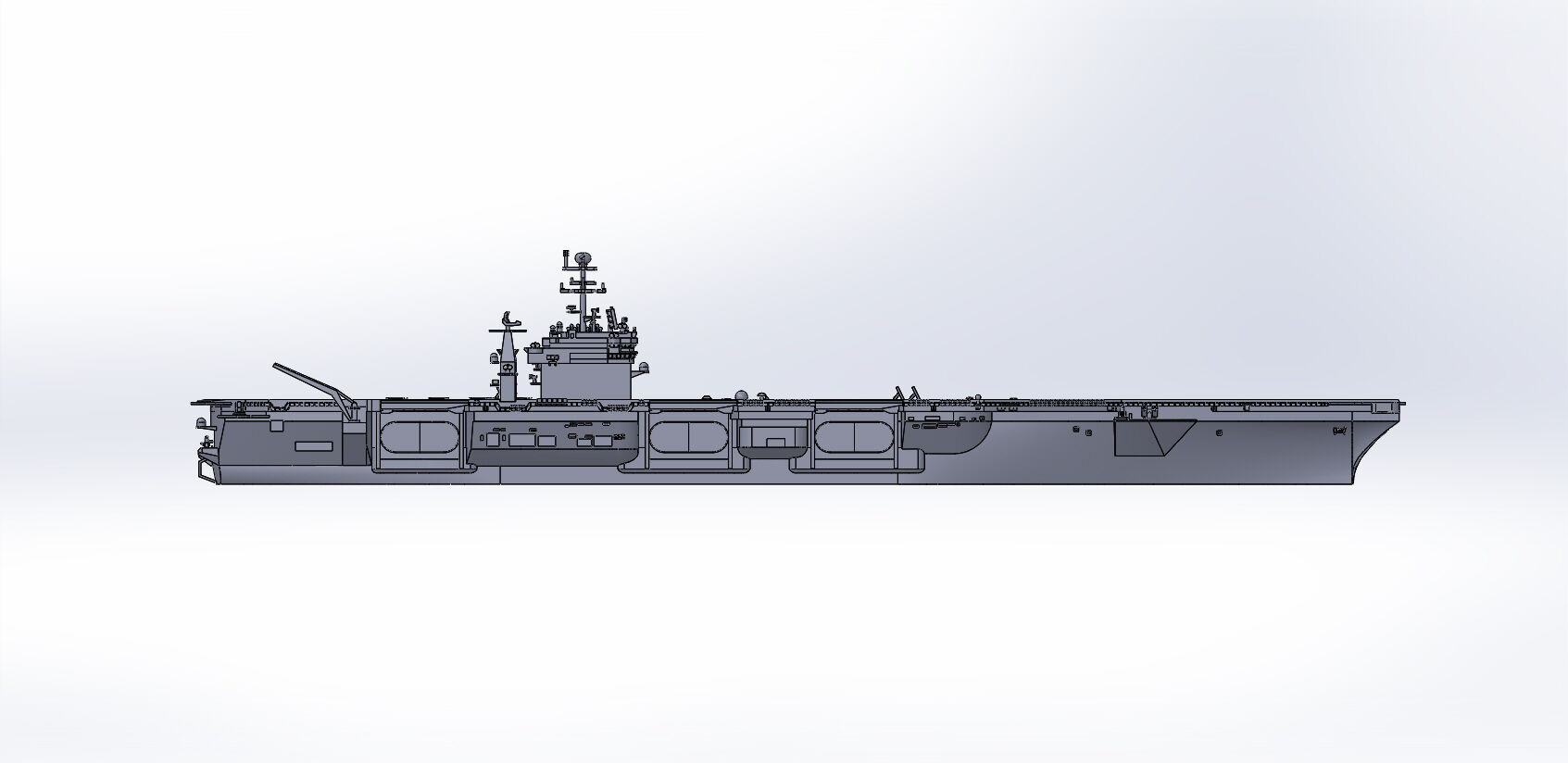 ニミッツ級原子力航空母艦／1/2000スケール 高精度 水線モデル