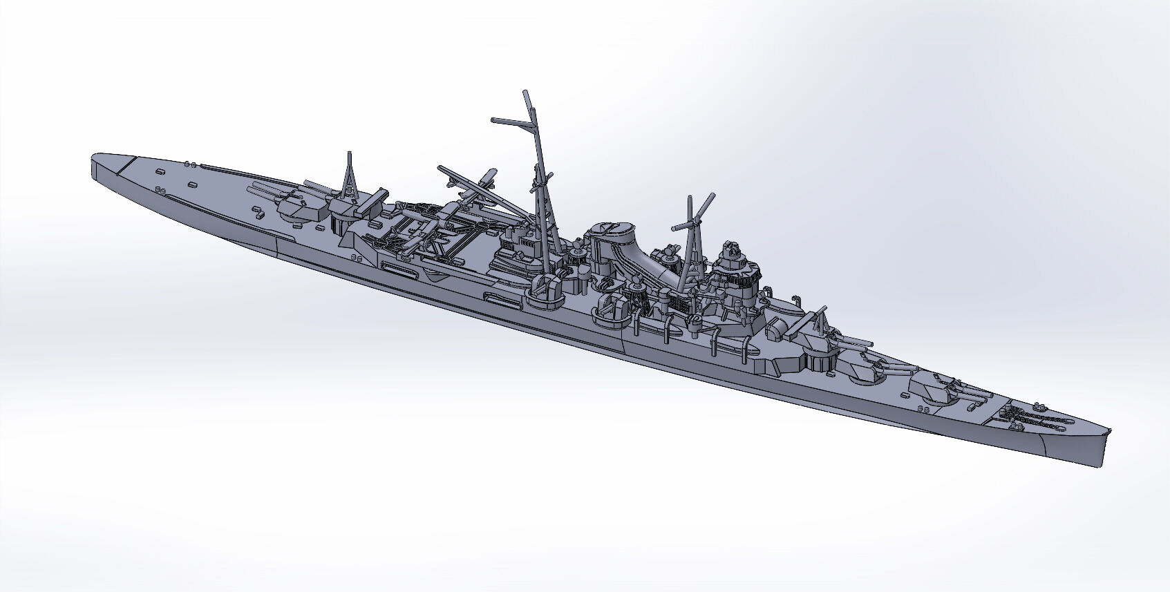 1/2000 重巡洋艦三隈、原型製作記 : DAMEYA＠1/144
