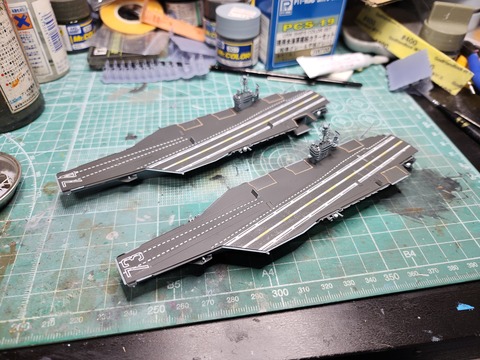 1/2000 ニミッツ級原子力空母、ジョージ・ワシントンサンプル組み立て