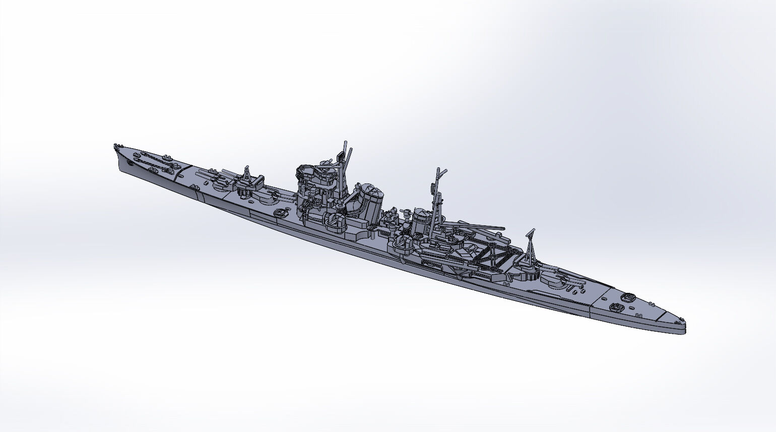 1/2000妙高型重巡洋艦(リメイク版)原型製作記(その6 1/2000妙高型重巡洋艦(リメイク版)原型製作記(その6