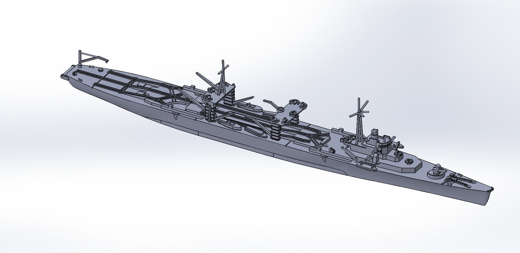 1/2000 水上機母艦 瑞穂、原型製作記② : DAMEYA＠1/144