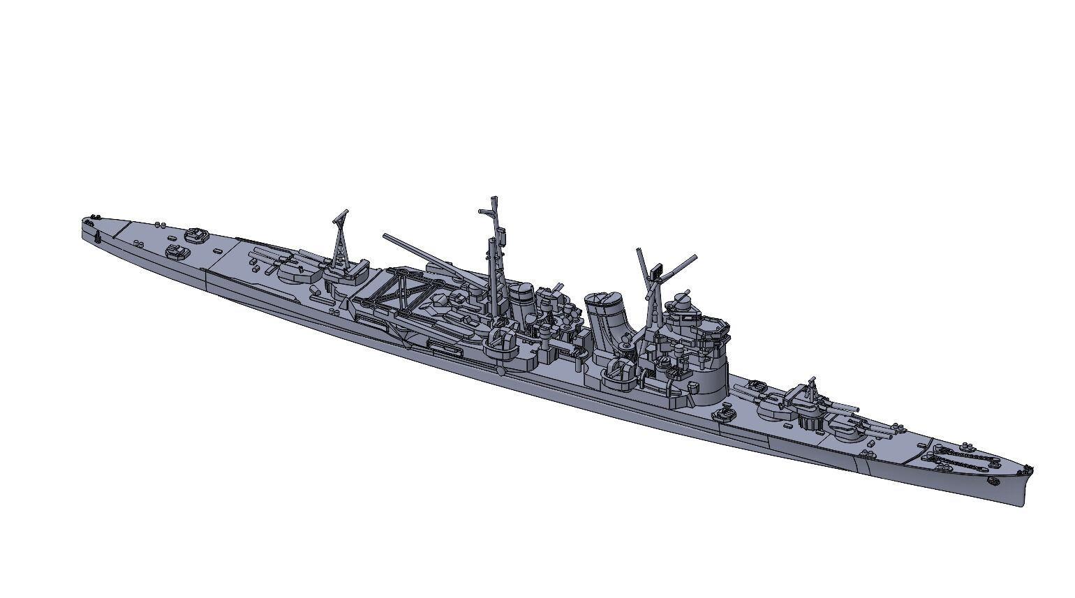 1/2000妙高型重巡洋艦(リメイク版)原型製作記(その6 1/2000妙高型重巡洋艦(リメイク版)原型製作記(その6