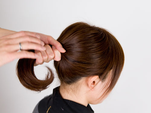 かんざしを使ったシニヨンヘアアレンジ Damy2のblog