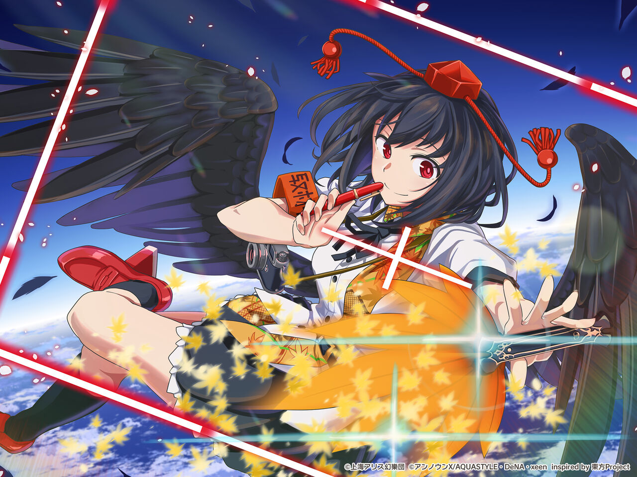 東方ダンマクカグラ 本日のミタマカード紹介は 速写 ファストショット 射命丸文 東方ダンマクカグラ攻略ブログ 仮