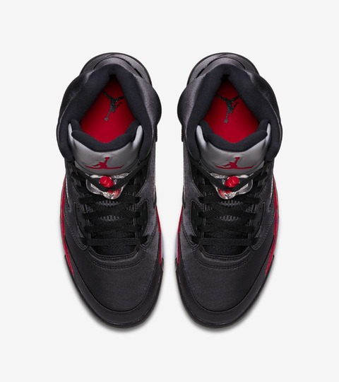 jordan retro 5 black university red