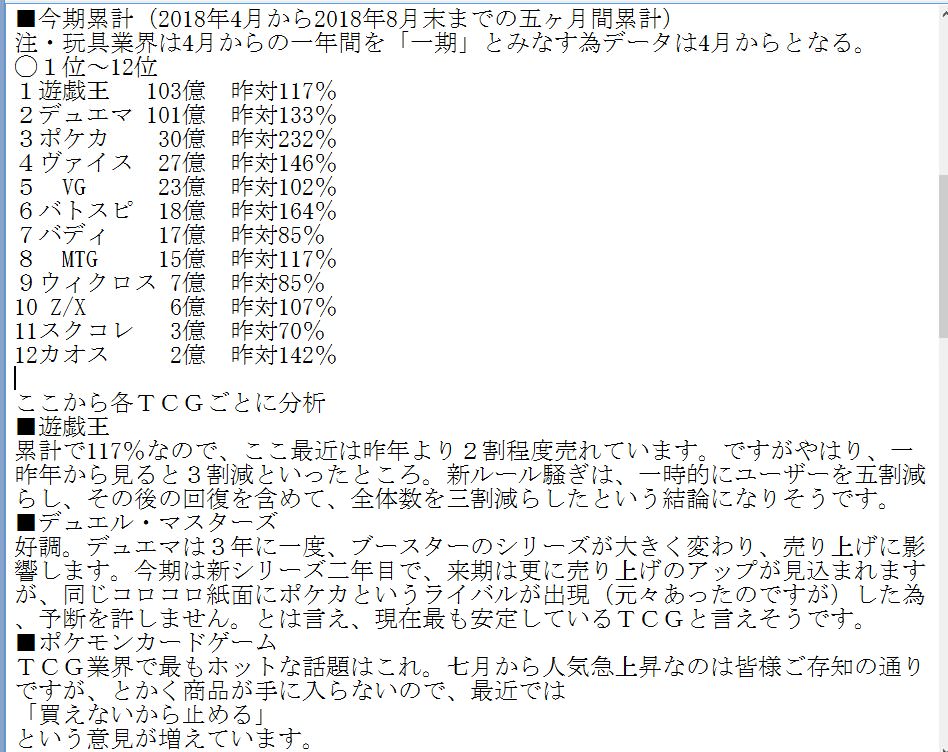 速報 夏のカードゲーム売上ランキングが発表 大注目のポケカはｗｗｗｗｗｗｗｗｗｗｗｗｗｗ へび速報