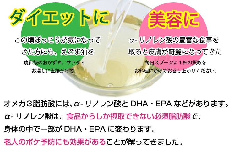 効果のある A リノレン酸を含む えごま油とは 日本製油 えごま油 効果のある A リノレン酸を含む えごま油とは
