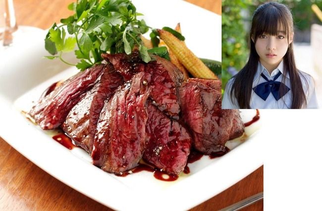 肉料理の横に美少女の顔写真置くの楽しすぎてワロタｗｗｗｗｗ