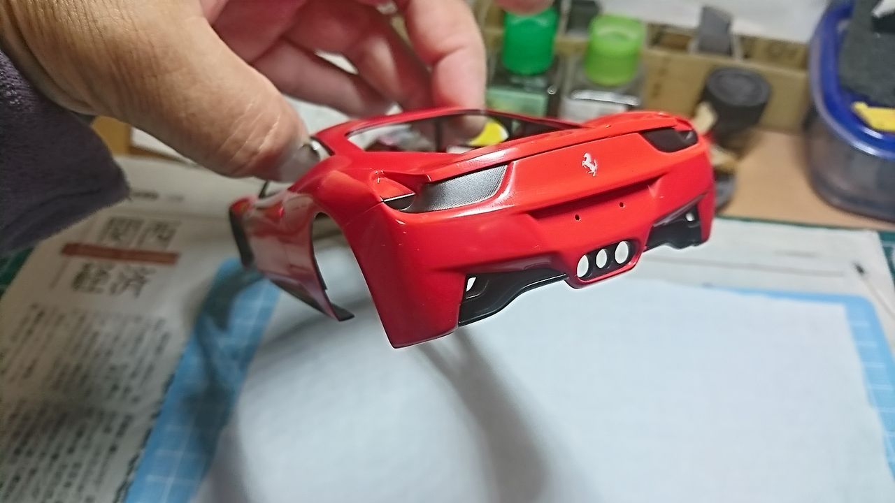 フジミ フェラーリ 458 イタリア 1/24 プラモデル 完成済み ジャンク品