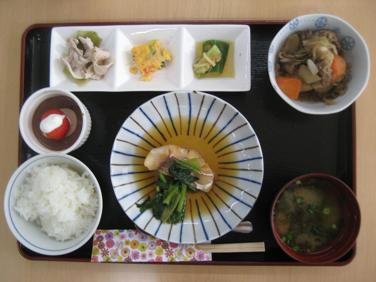 生タラの煮付けランチ デイホームはなねのブログ