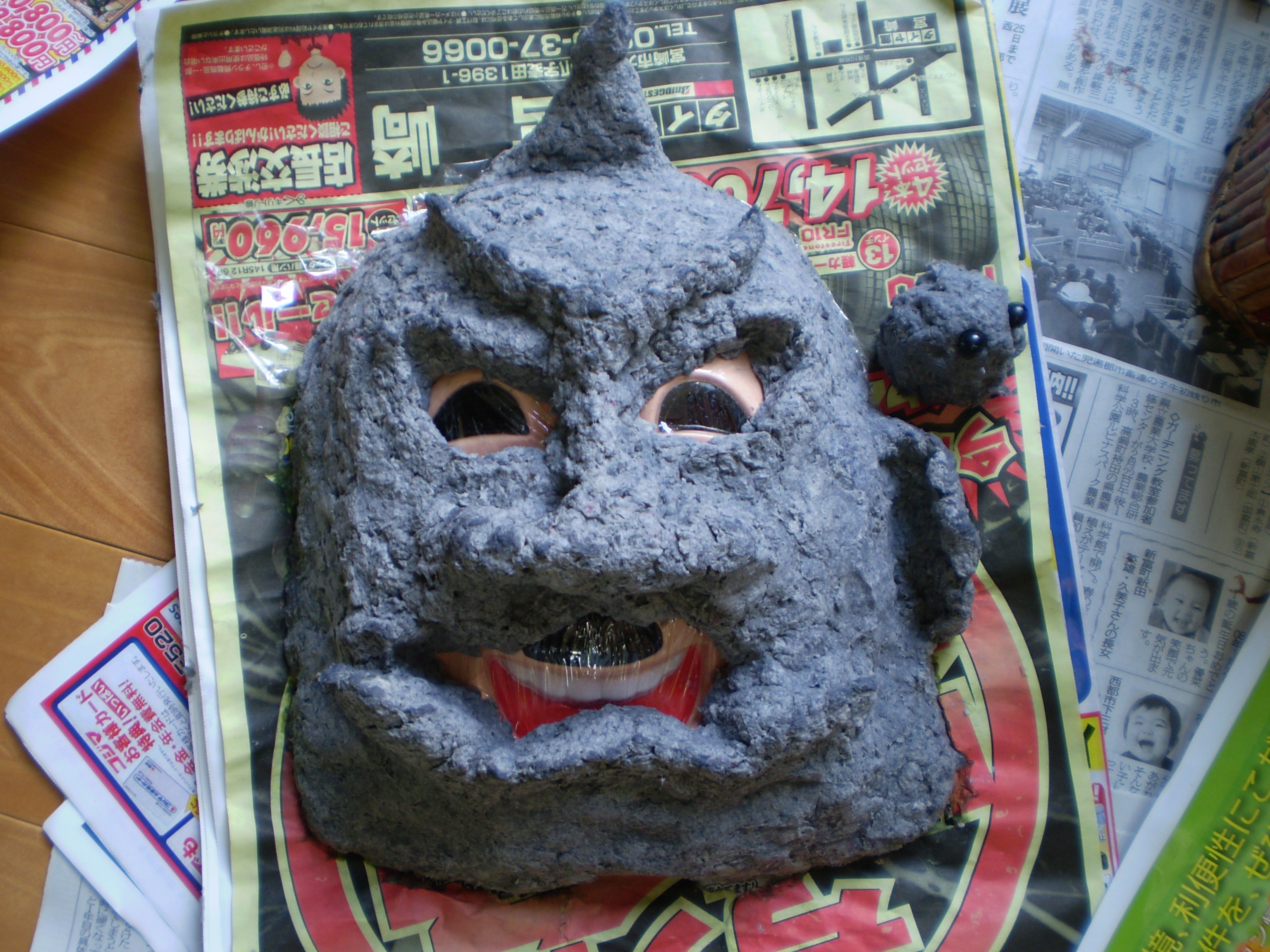 紙粘土でお面作り アットホーム デイサービス ようこそ しんびゅう