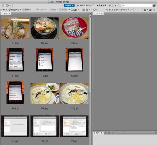 Mac版adobe Bridge Cs5で作るコンタクトシート ミーハーのこだわり
