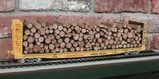 40' Bulkhead Flat Car UP w/ Pulpwood