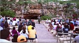 ranger's talk in front of cave