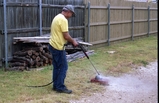 spraying water