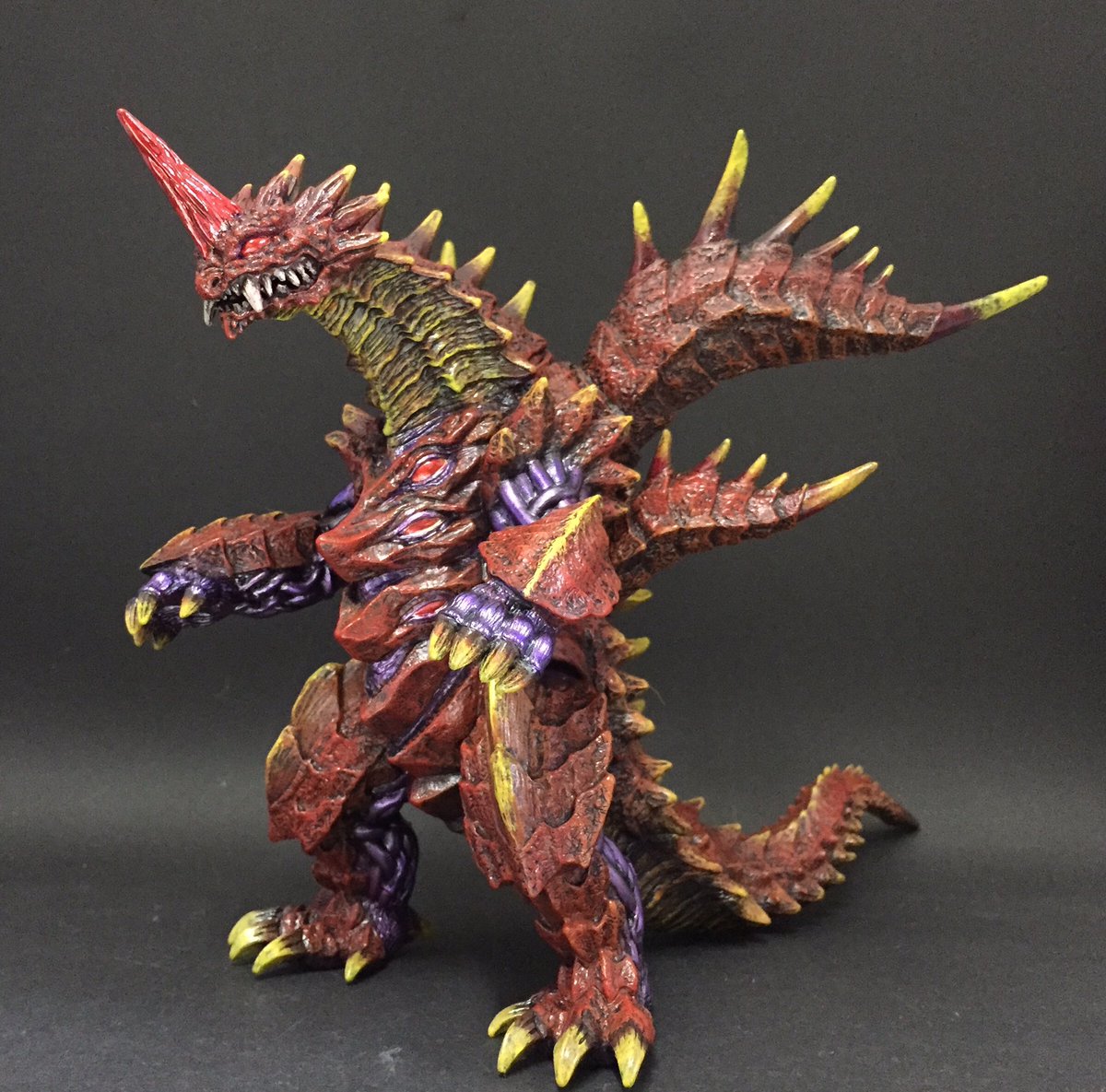 ご依頼品　バジリス　ソフビ　リペイント完成品 Yahoo!オークション - ゴジラ怪獣ソフビHG 総ゴジ リペイント完成品