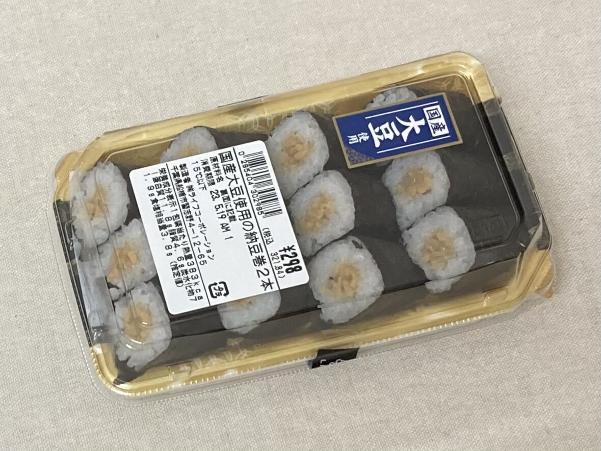 納豆巻き Amazon.co.jp: ライフコーポレーション 国産大豆使用の納豆巻(18